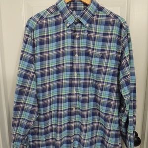 Vineyard Vines Men's Large Plaid Button Down Shirt